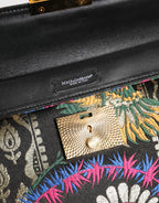 Dolce & Gabbana Multicolor Jacquard Floral Document Briefcase Bag