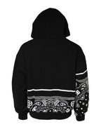 Dolce & Gabbana Black Bandana Hooded Men Sweatshirt Sweater