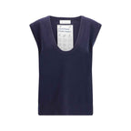 Extreme Cashmere Blue Cashmere Sleeveles Sweater