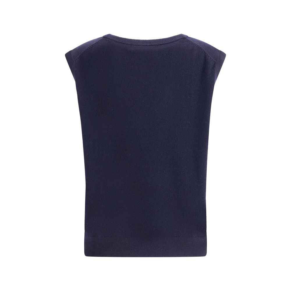Extreme Cashmere Blue Cashmere Sleeveles Sweater