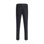 PT Torino Black Fleece Wool Casual Pants