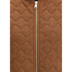 Fabiana Filippi Brown Fleece Wool Sleveless Jacket