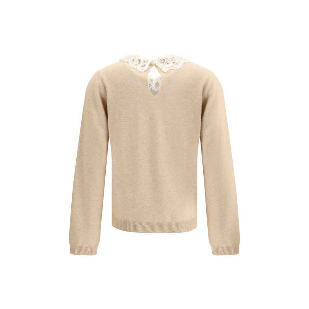 Fabiana Filippi Lace collar Sweater