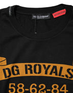 Dolce & Gabbana Black DG Royals Cotton Crew Neck T-shirt
