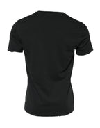 Dolce & Gabbana Black DG Crew Devotion Cotton Crew Neck T-shirt