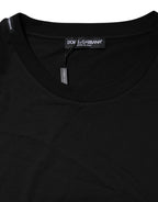 Dolce & Gabbana Black Cotton Crew Neck Short Sleeves T-shirt