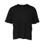 Dolce & Gabbana Black Cotton Crew Neck Short Sleeves T-shirt