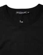 Dolce & Gabbana Black Cotton Crewneck Short Sleeves T-shirt