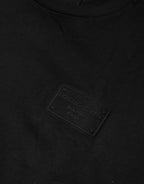 Dolce & Gabbana Black Logo Plaque Cotton Crew Neck T-shirt