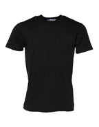 Dolce & Gabbana Black Cotton Crew Neck Short Sleeves T-shirt