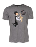 Dolce & Gabbana Gray #DGFamily Cotton Crew Neck T-shirt