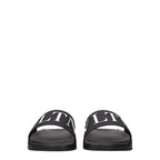 Valentino Garavani Black Cotton Slippers