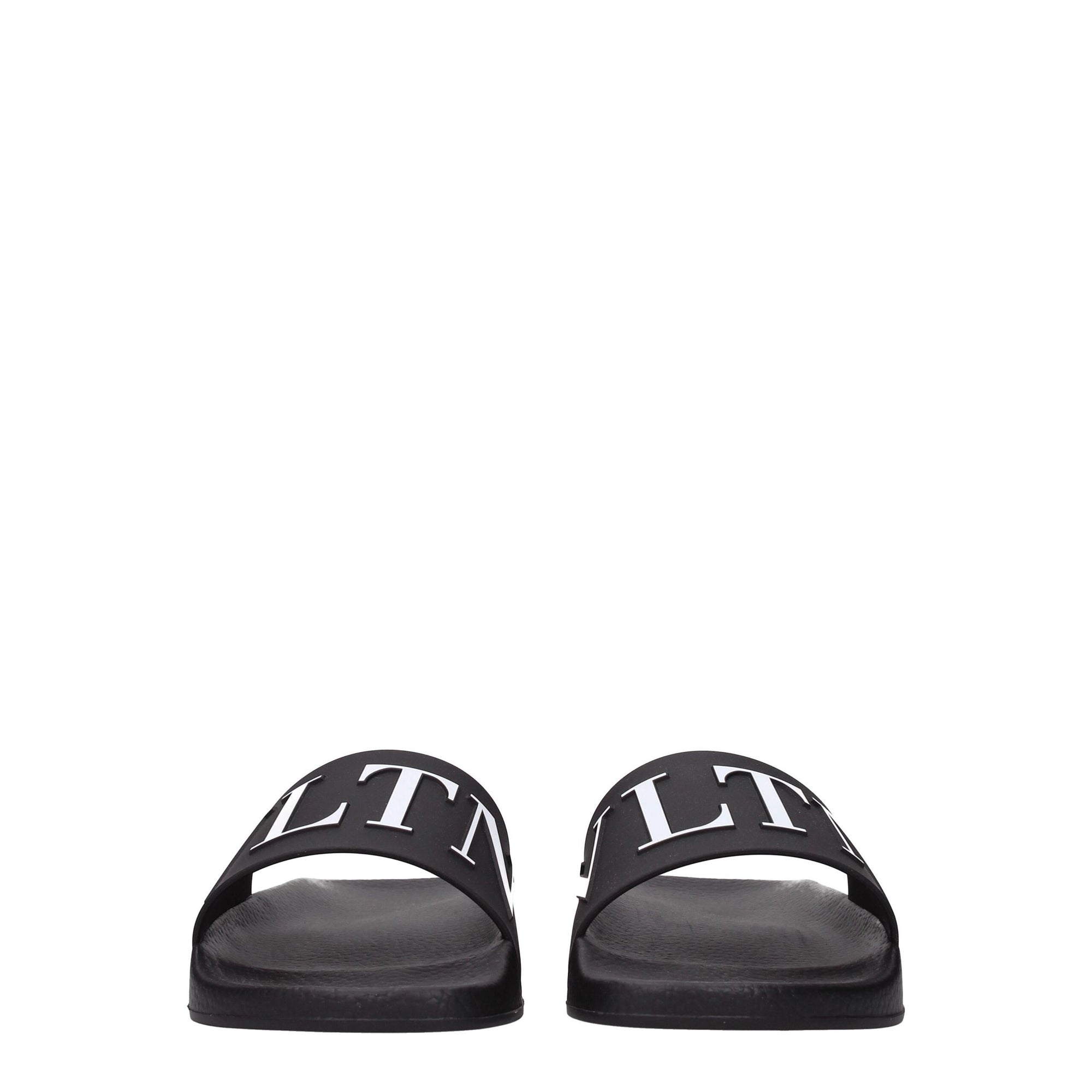 Valentino Garavani Black Cotton Slippers