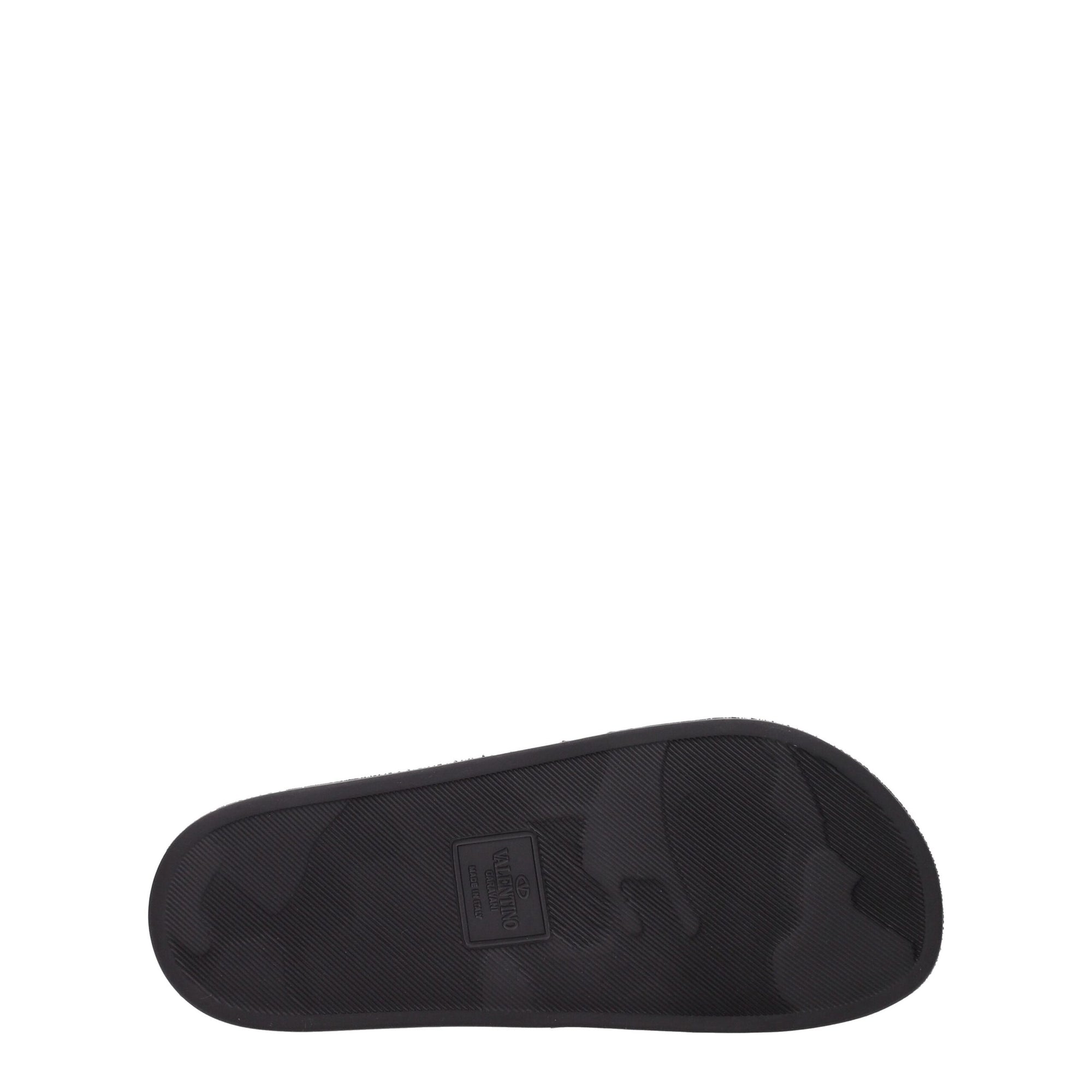 Valentino Garavani Black Cotton Slippers