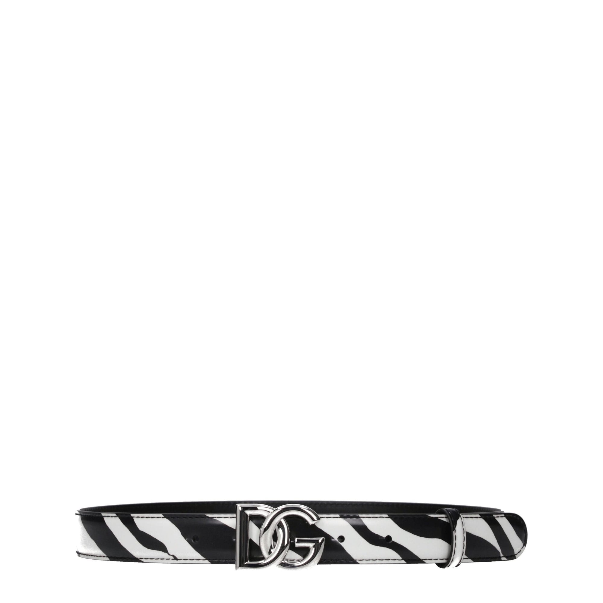 Dolce & Gabbana Black Leather Belts