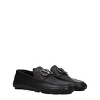 Valentino Garavani Black Leather Slip-On Loafers