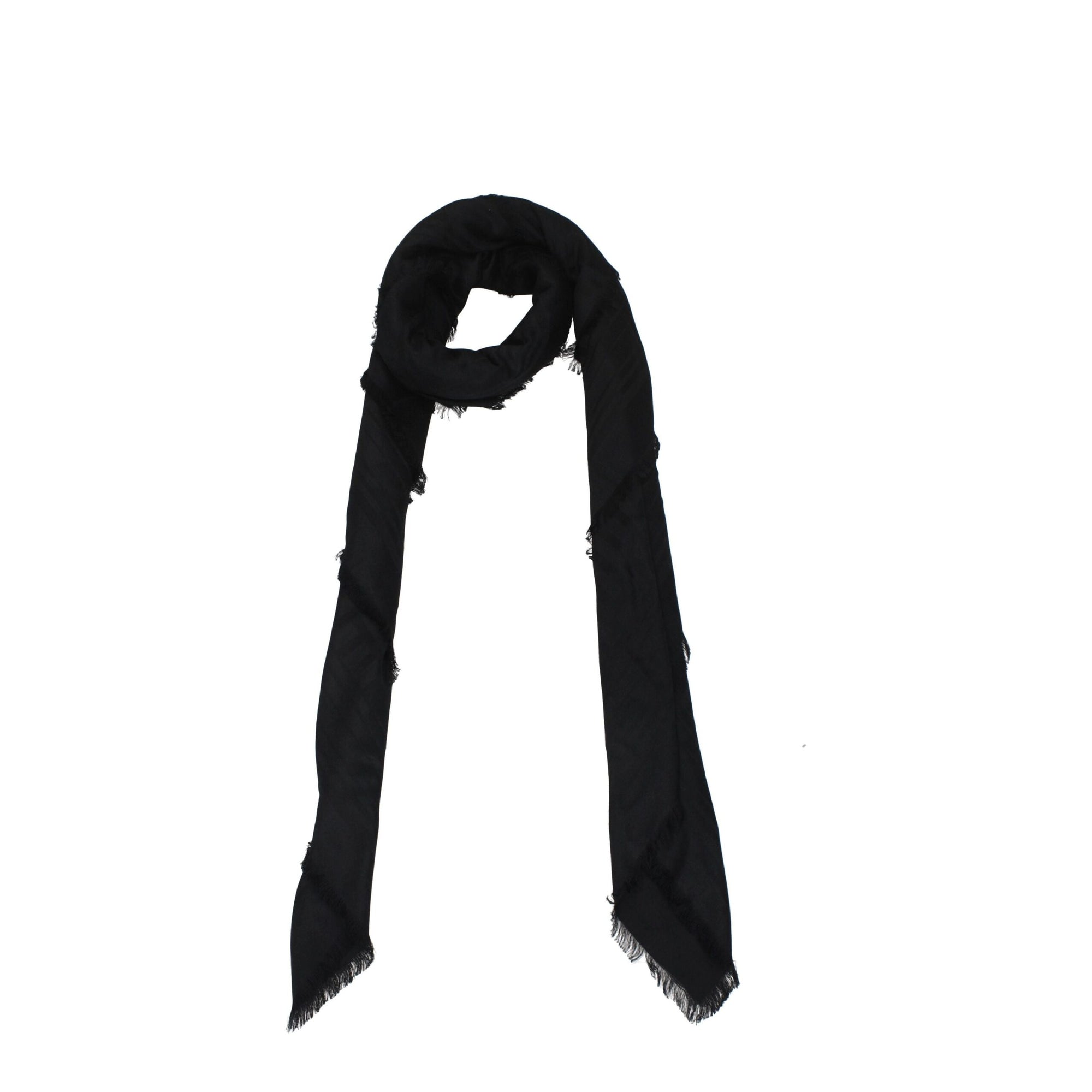 Balmain Black Viscose Foulards