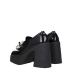 Stella McCartney Black Leather Platform Loafers