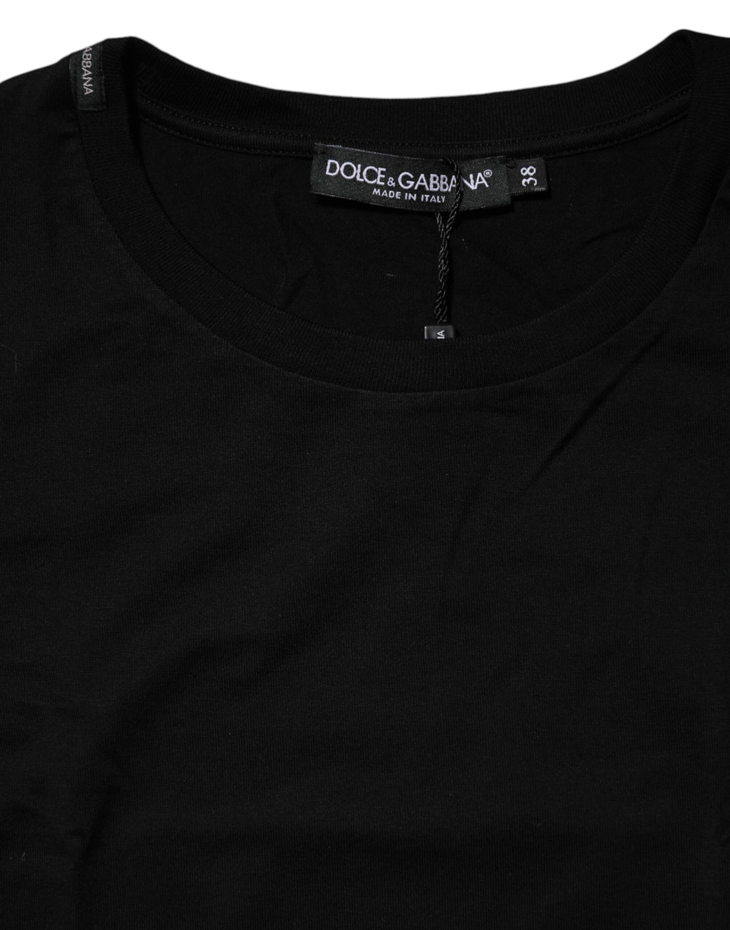 Dolce & Gabbana Black Short Sleeves Crew Neck Top T-shirt
