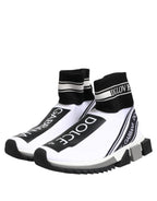 Dolce & Gabbana White Black Sorrento Socks Sneakers Shoes