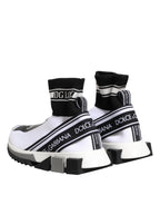 Dolce & Gabbana White Black Sorrento Socks Sneakers Shoes