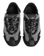 Dolce & Gabbana Black Gray NS1 Low Top Sneakers Shoes