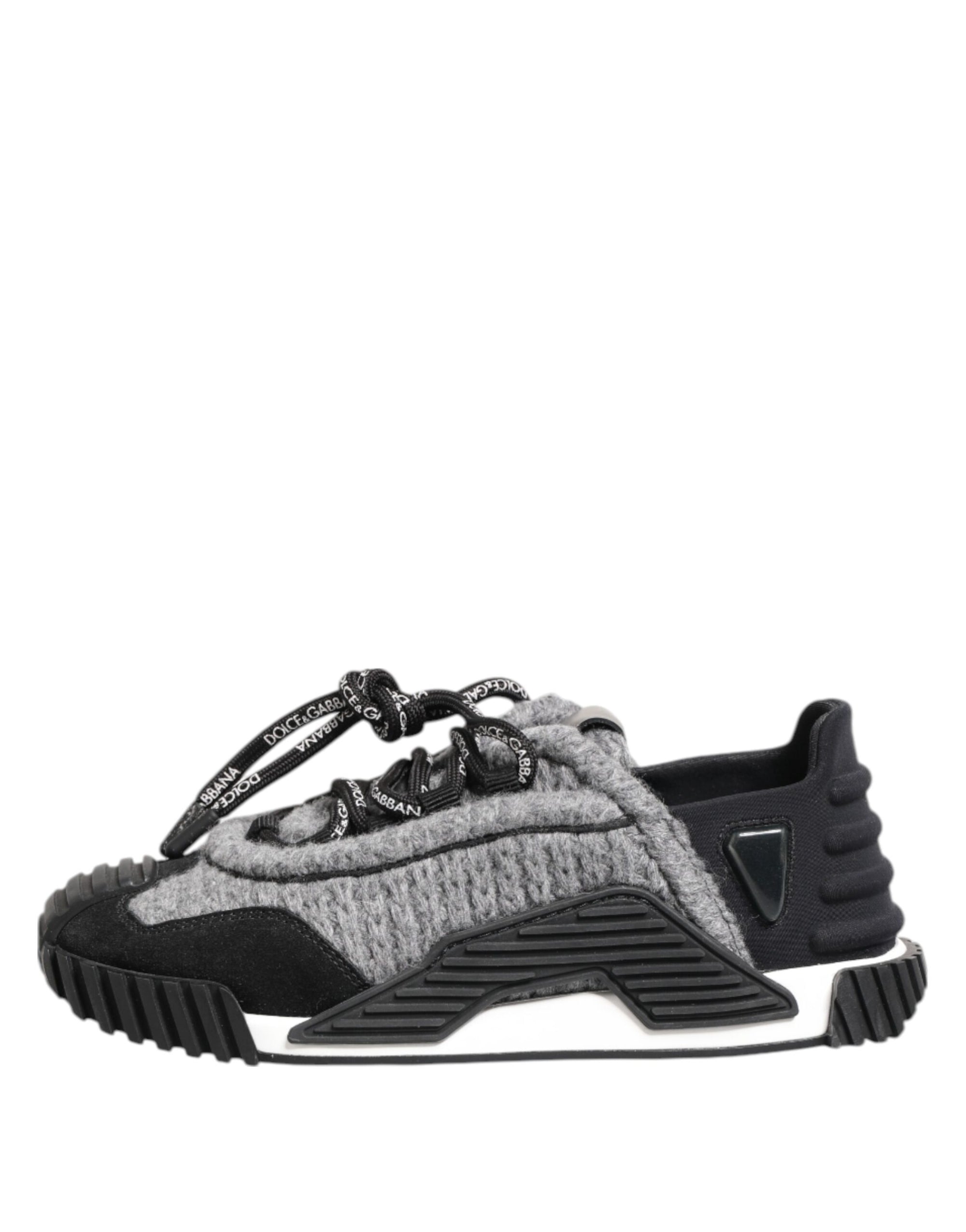 Dolce & Gabbana Black Gray NS1 Low Top Sneakers Shoes
