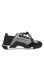 Dolce & Gabbana Black Gray NS1 Low Top Sneakers Shoes