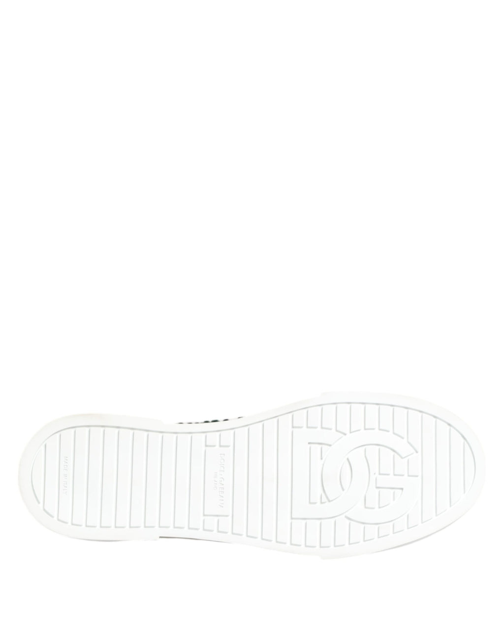 Dolce & Gabbana Green Portofino Crystal DG Logo Sneakers Shoes