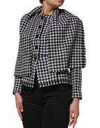 Dolce & Gabbana Multicolor Wool Monochrome Patterned Jacket