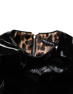 Dolce & Gabbana Black Bodycon Sheath Puff Sleeve Mini Dress
