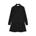 BLANCA VITA Black Elastane Casual Dress