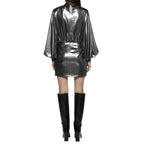 BLANCA VITA Silver Polyester Cocktail Dress