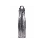 BLANCA VITA Silver Elastane Cocktail Dress
