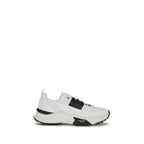Valentino Garavani White Calf Leather Bos Taurus Athletic Sneakers