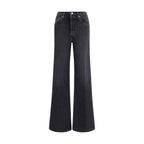 RE/DONE Black Cotton Flared Jeans
