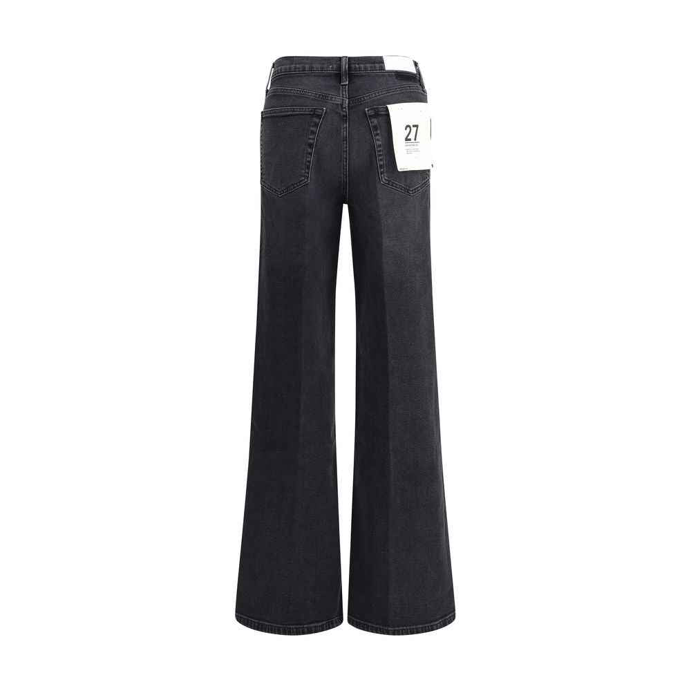 RE/DONE Black Cotton Flared Jeans