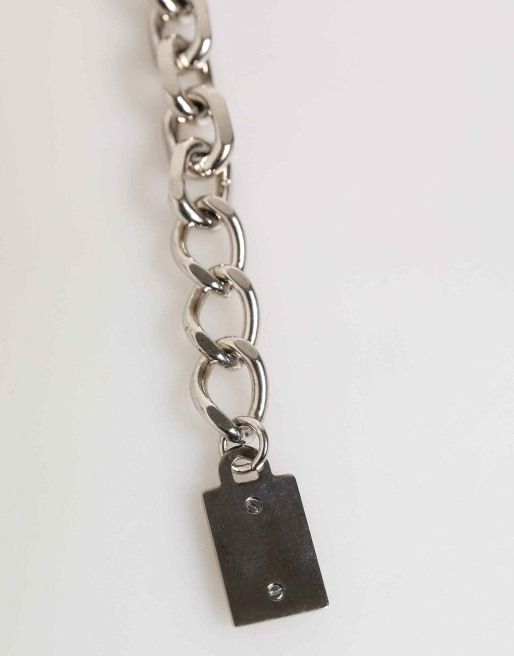 Dolce & Gabbana Silver Chain Brass Beaded Lobster Clasp Logo Men Bracelet