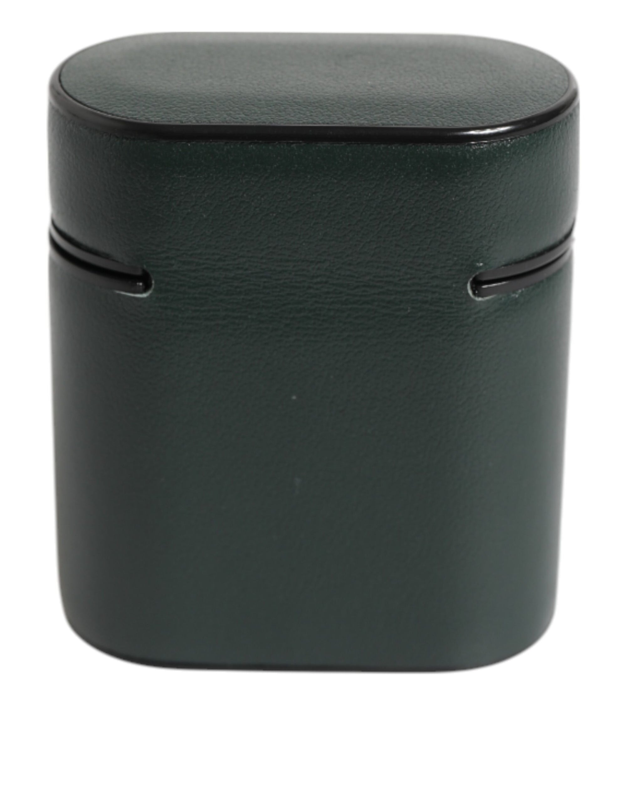 Dolce & Gabbana Black Leather Logo Print Flip Holder Men Airpods Case