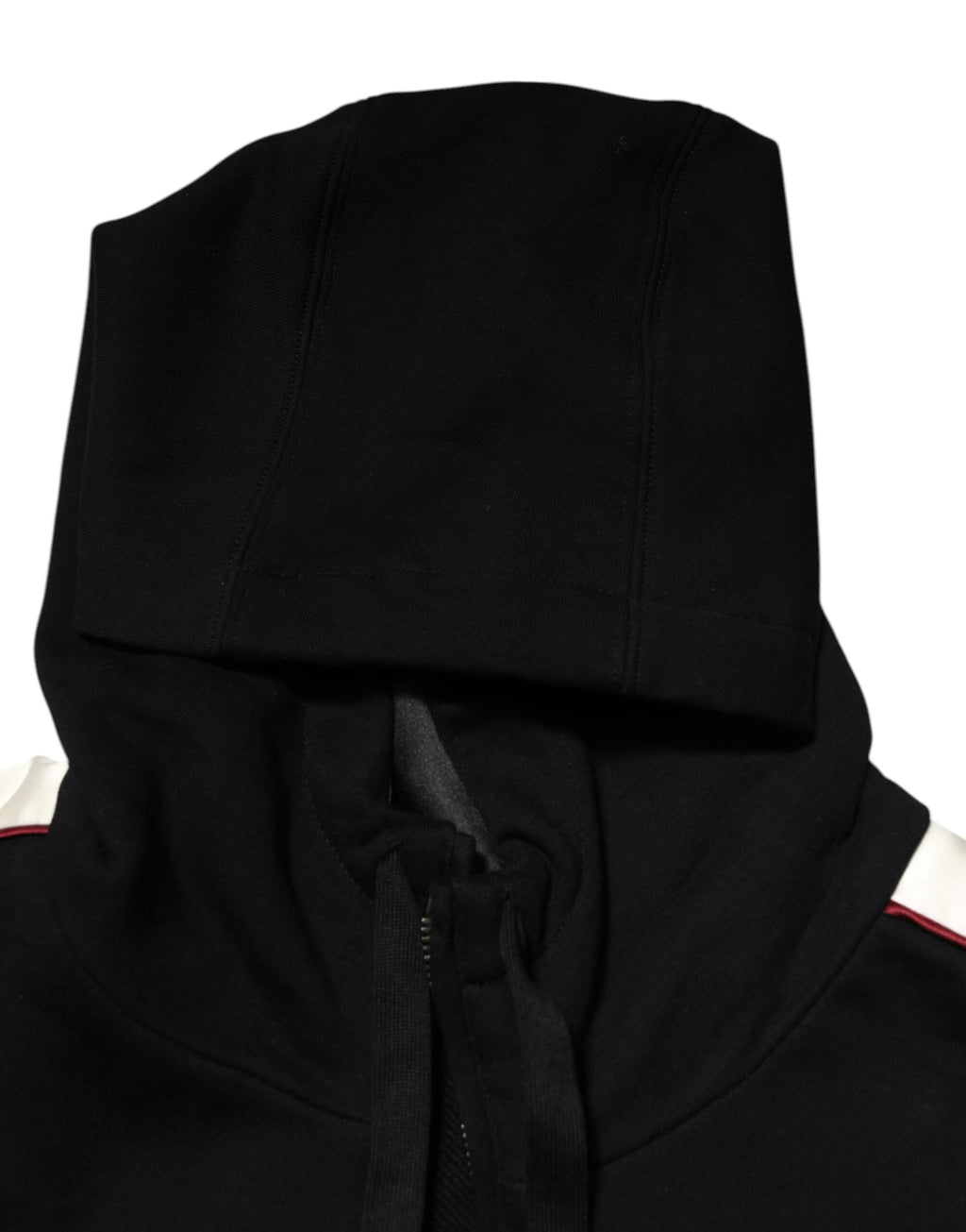 Dolce & Gabbana Black Cotton Plaque Track Cardigan Sweater