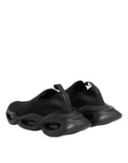Dolce & Gabbana Black Slip On Wave Low Top Men Sneaker Shoes
