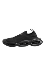 Dolce & Gabbana Black Slip On Wave Low Top Men Sneaker Shoes
