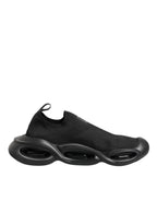 Dolce & Gabbana Black Slip On Wave Low Top Men Sneaker Shoes