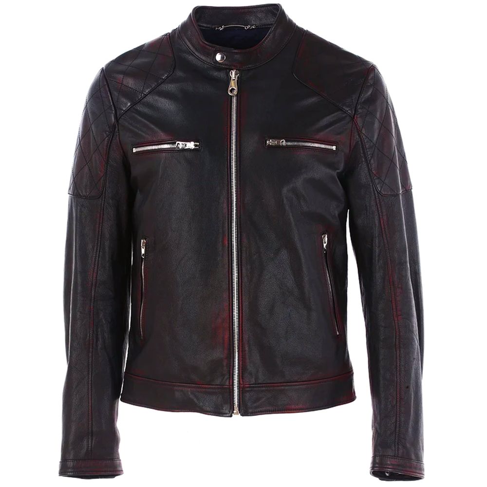 Dolce & Gabbana Black Goatskin Men Jacket