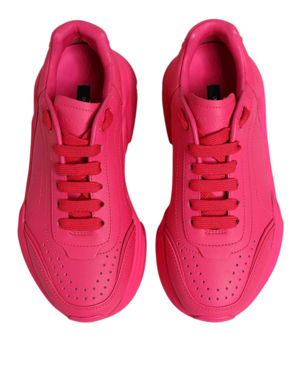 Dolce & Gabbana Pink Leather Daymaster Low Top Sneakers Shoes