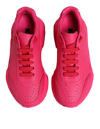 Dolce & Gabbana Pink Leather Daymaster Low Top Sneakers Shoes