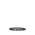 Saint Laurent Crocodile-effect Cassandre Belt