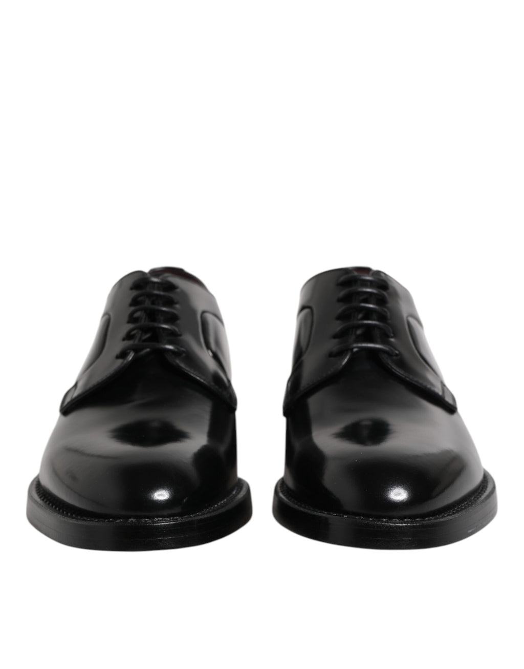 Dolce & Gabbana Black Calf Leather Lace Up Dress Shoes
