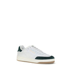 Saint Laurent White Calf Leather Bos Taurus Low Top Sneakers