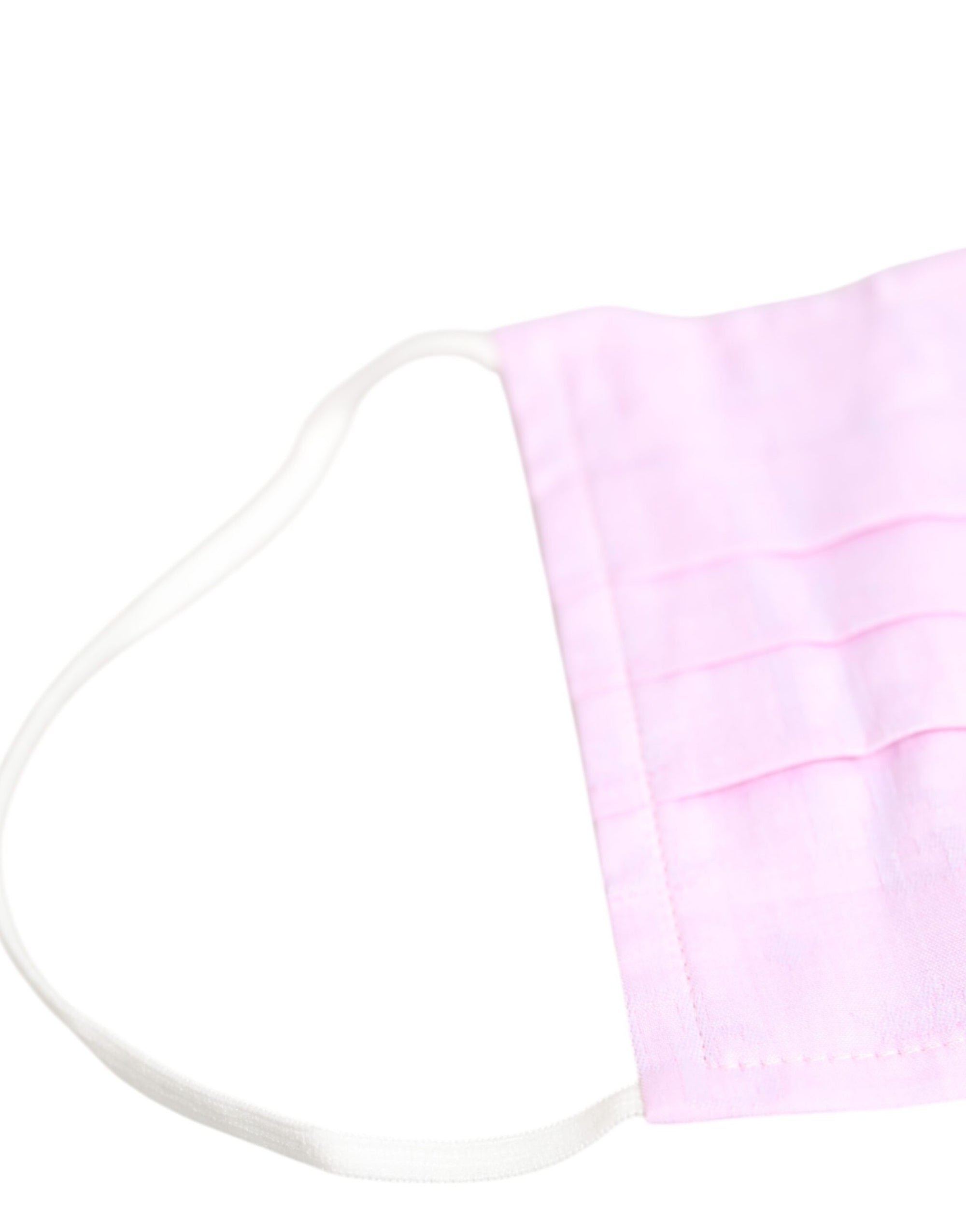 Dolce & Gabbana Pink Cotton Logo Elastic Ear Strap Face Mask